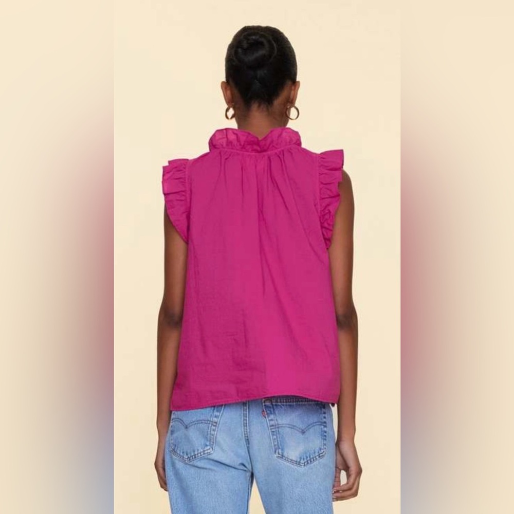 XiRENA Fuchsia Ruffle Blouse - Picture 3 of 15